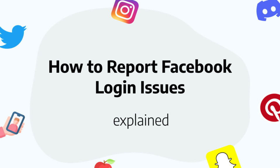 how to report facebook login issues