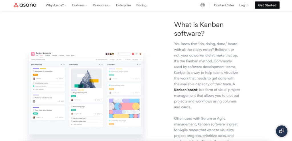 Asana kanban boards