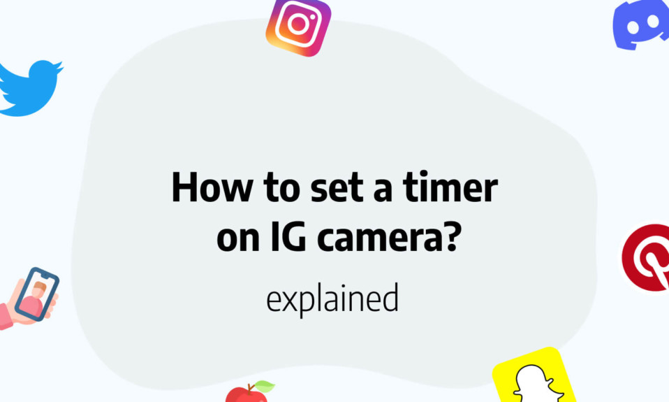 set a timer on IG camera