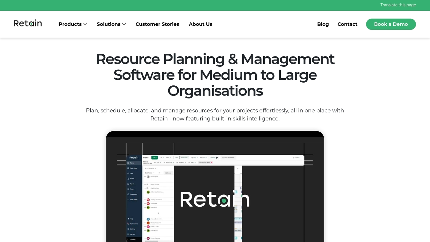 Screenshot of www.retaininternational.com