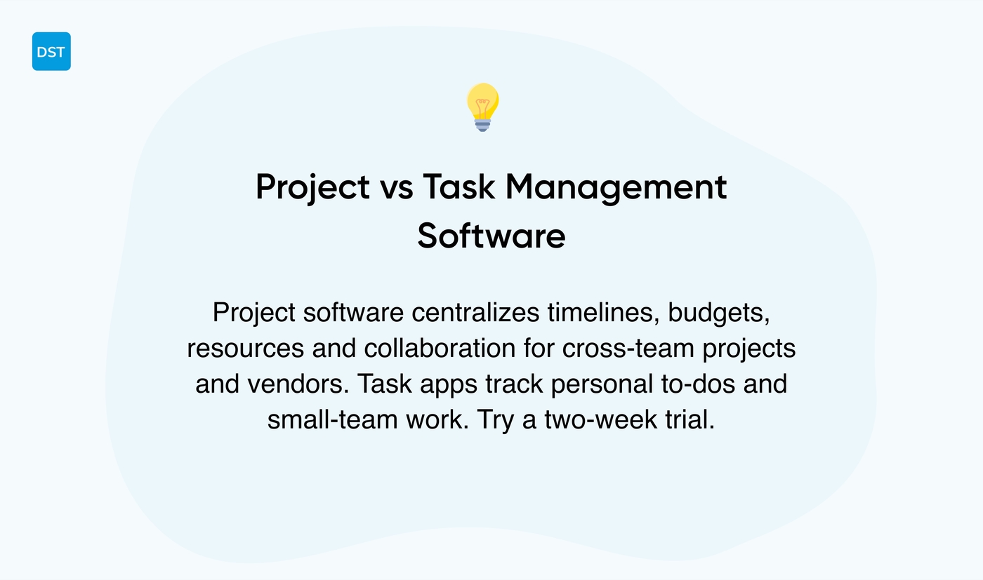Project management software vs task management software