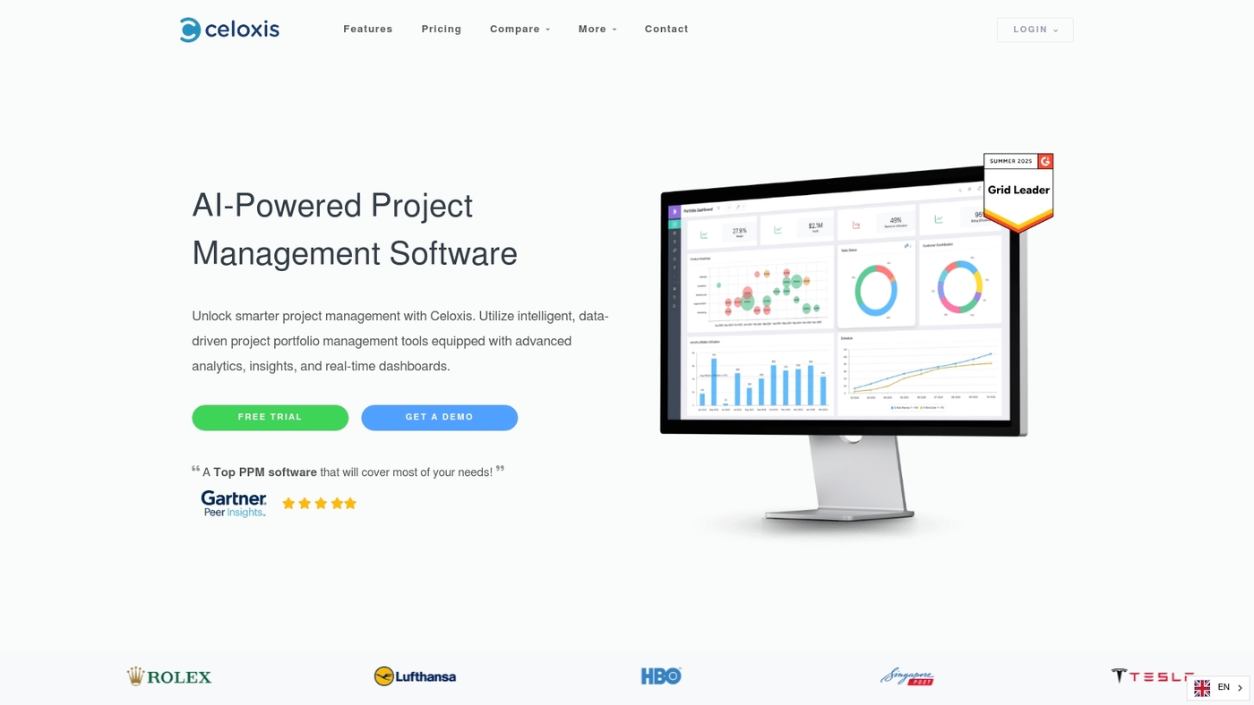 Screenshot of www.celoxis.com