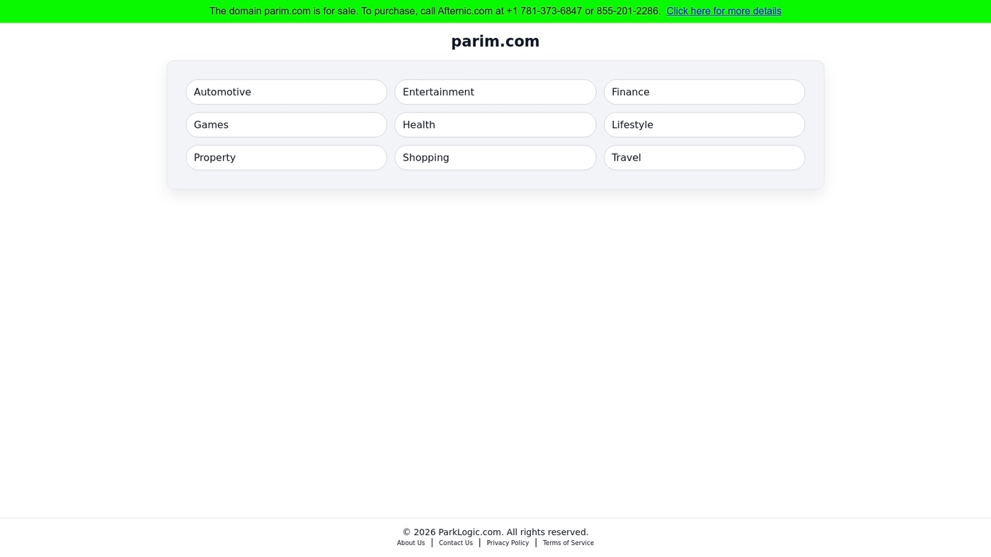 Screenshot of parim.com
