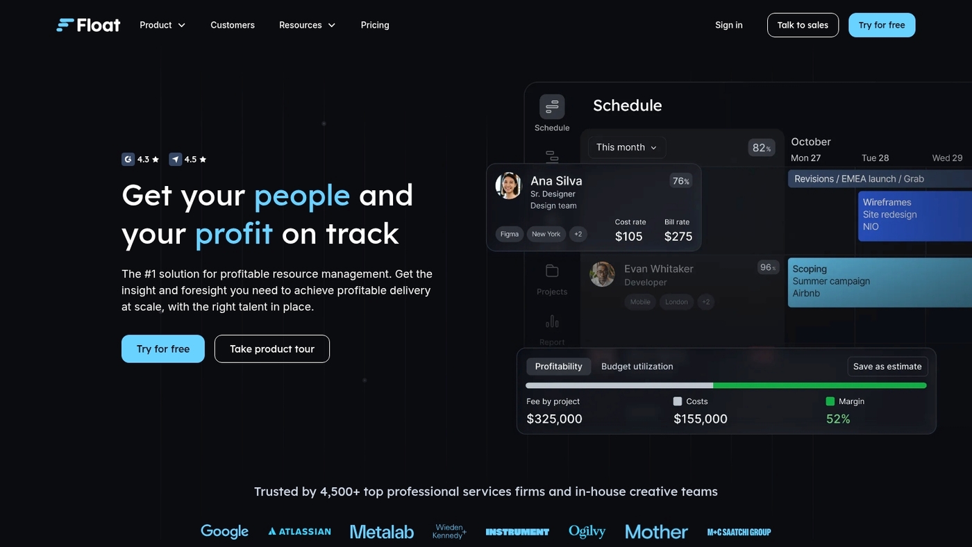 Screenshot of www.float.com