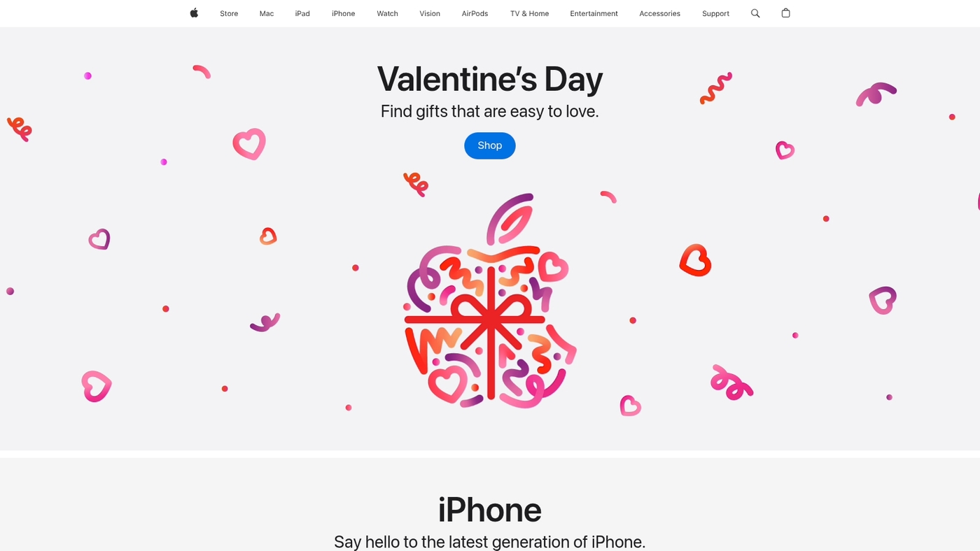 Screenshot of www.apple.com