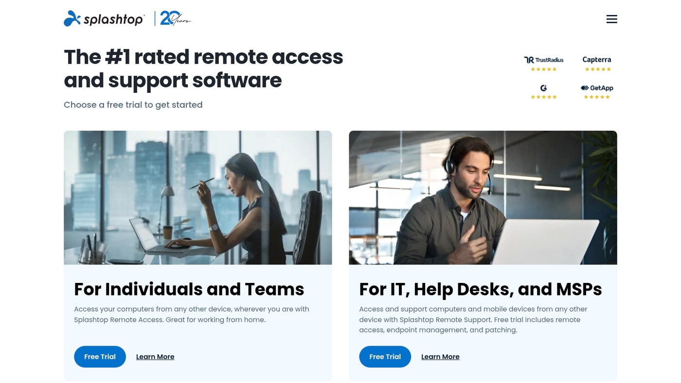Screenshot of www.splashtop.com