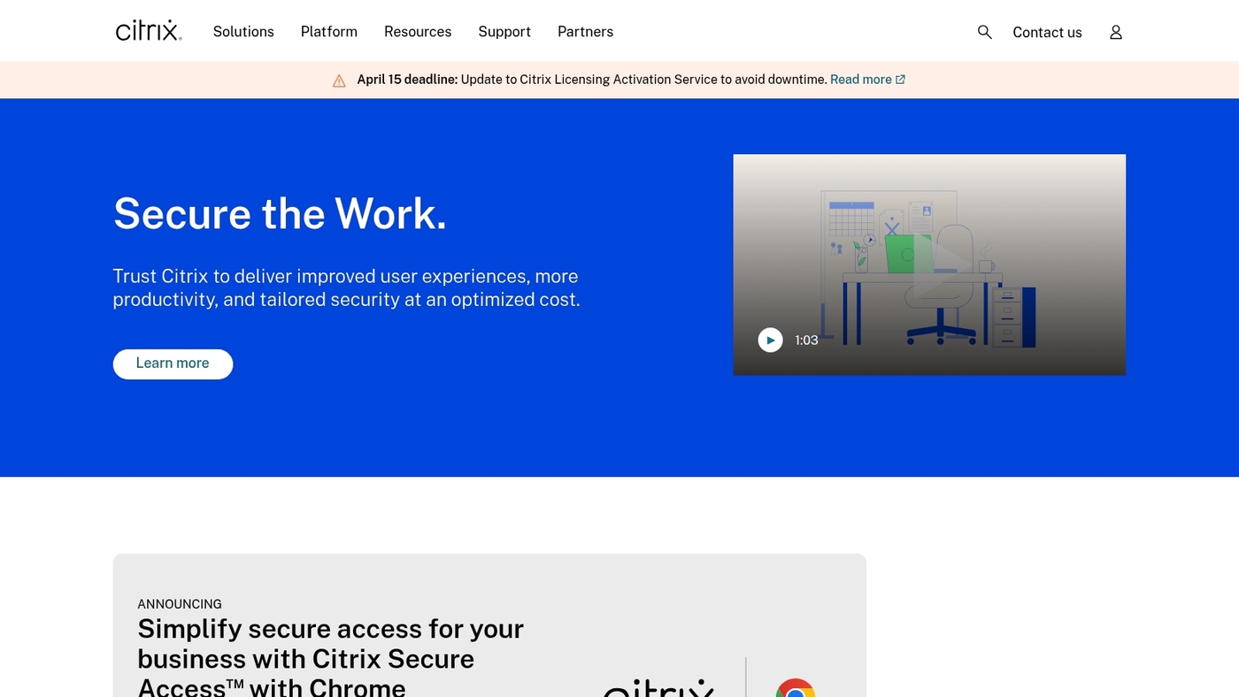 Screenshot of www.citrix.com