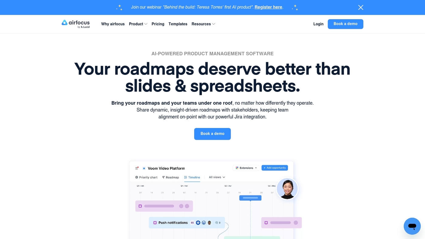 Screenshot of airfocus.com