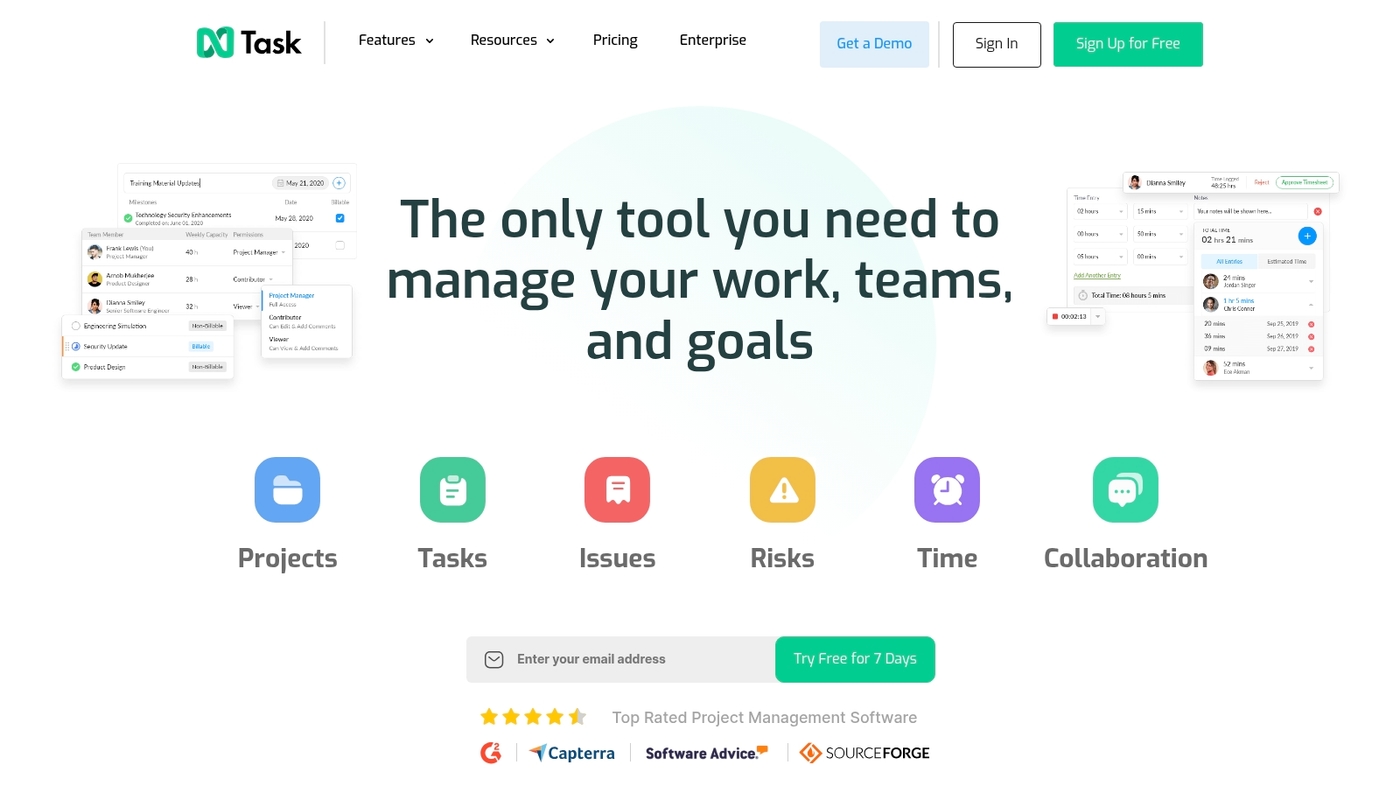 Screenshot of www.ntaskmanager.com