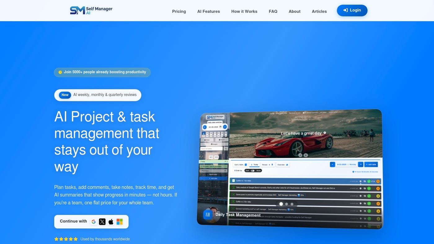 Screenshot of self-manager.net