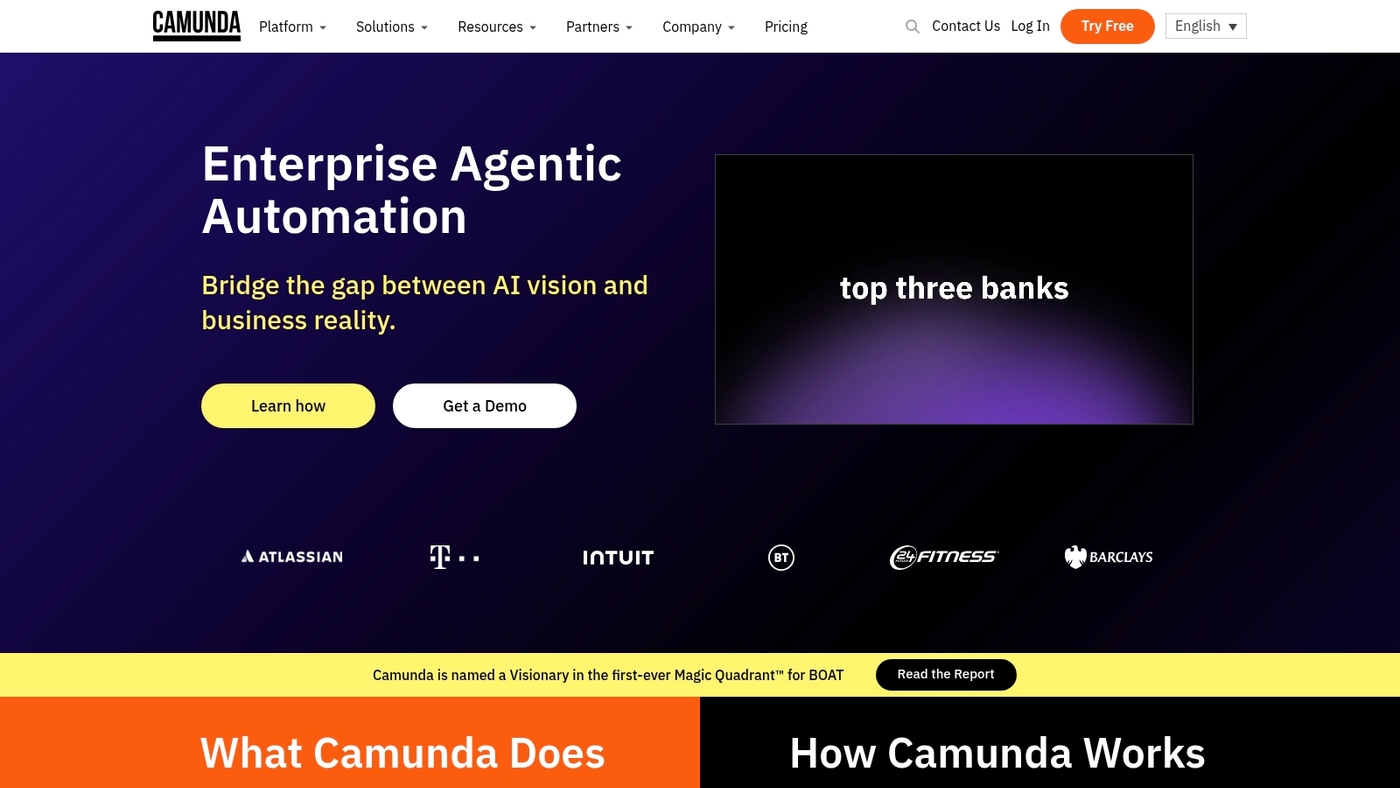 Screenshot of camunda.com