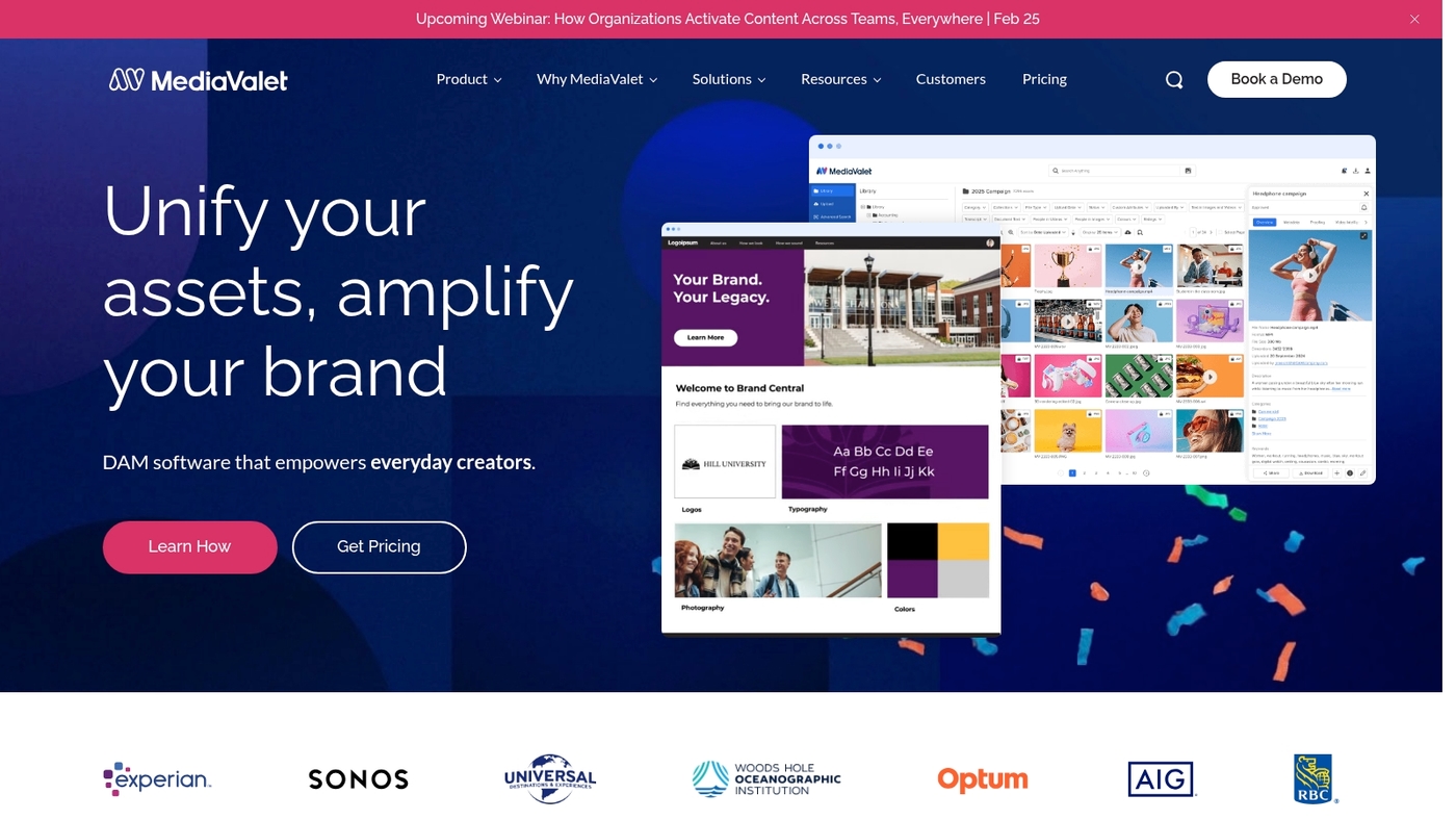 Screenshot of www.mediavalet.com