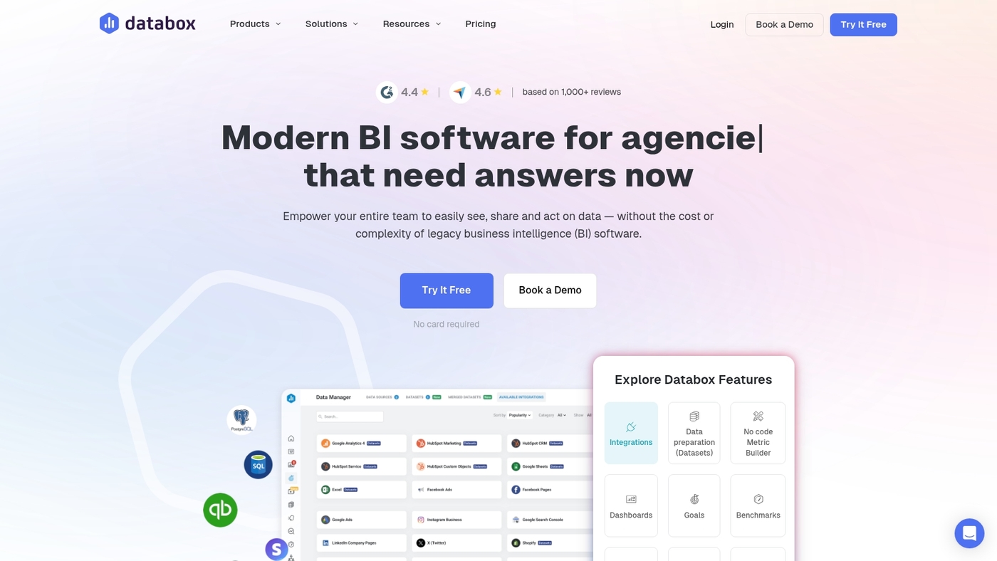 Screenshot of databox.com