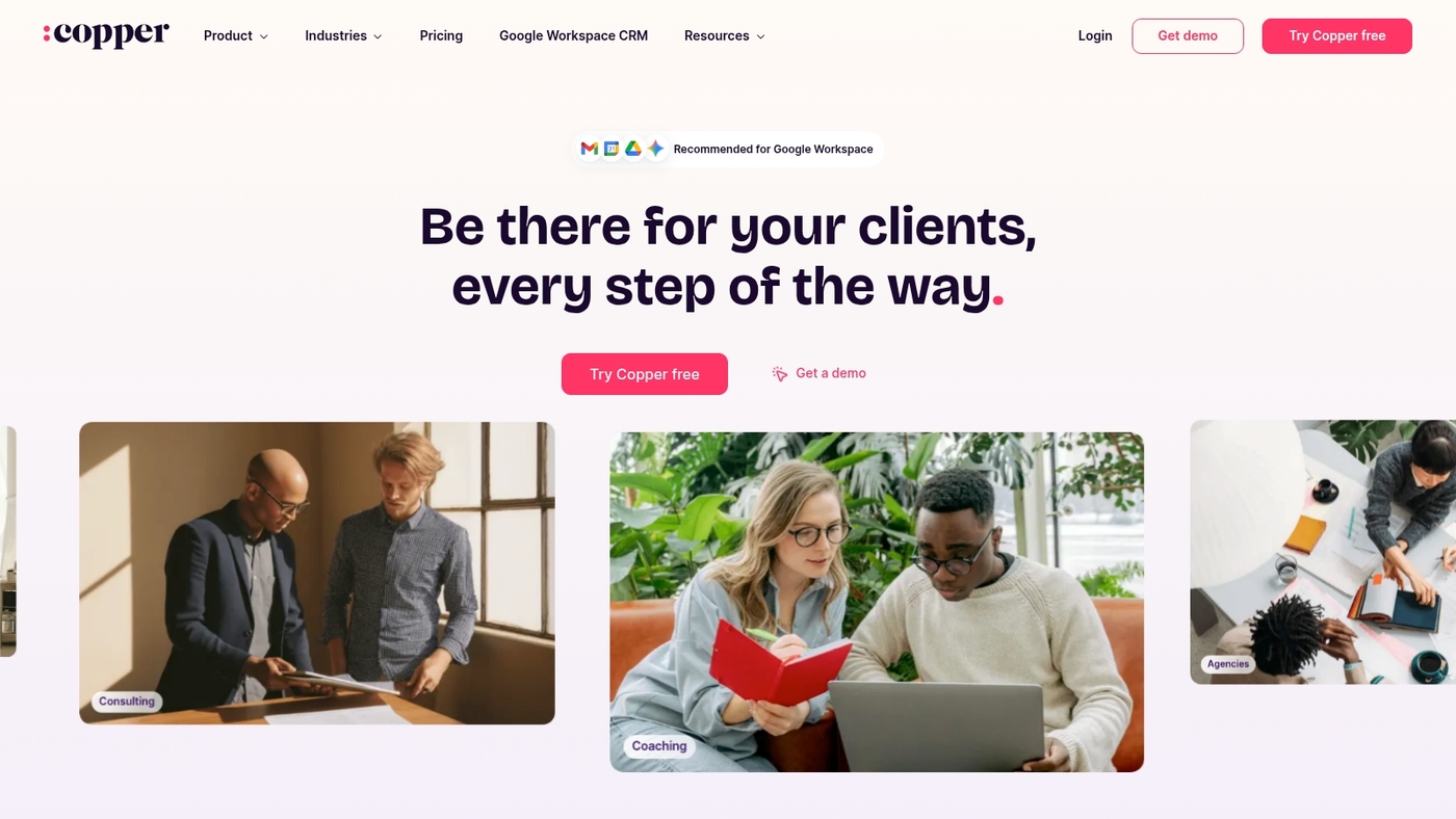 Screenshot of www.copper.com