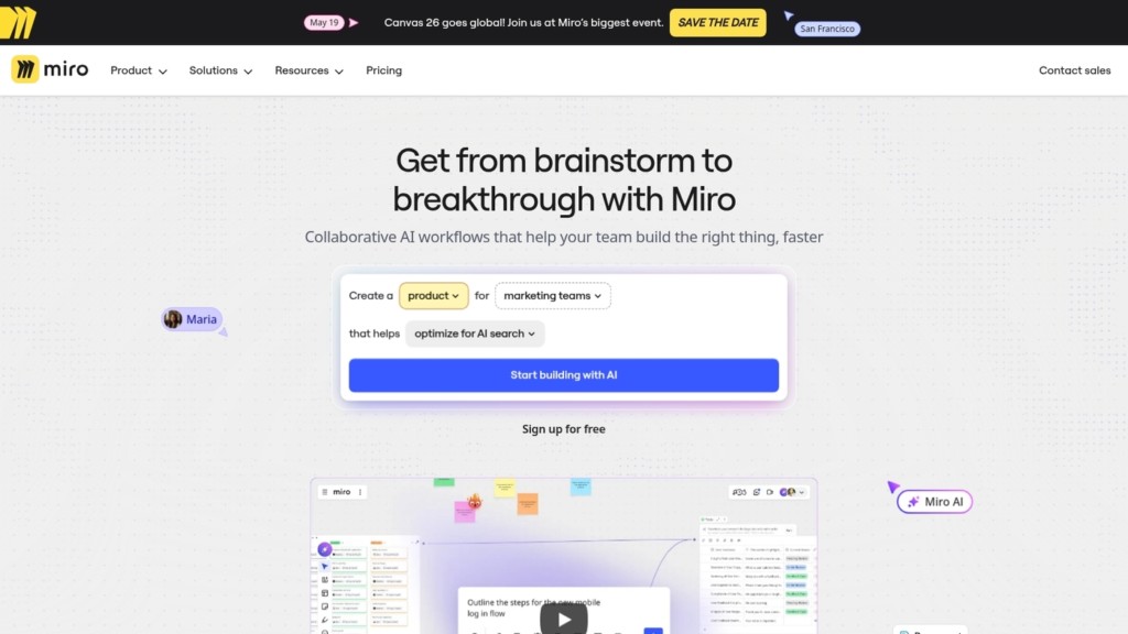 Screenshot of miro.com