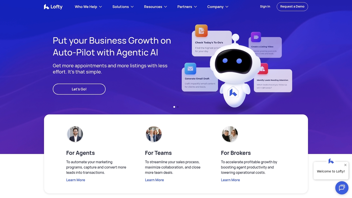 Screenshot of www.lofty.com