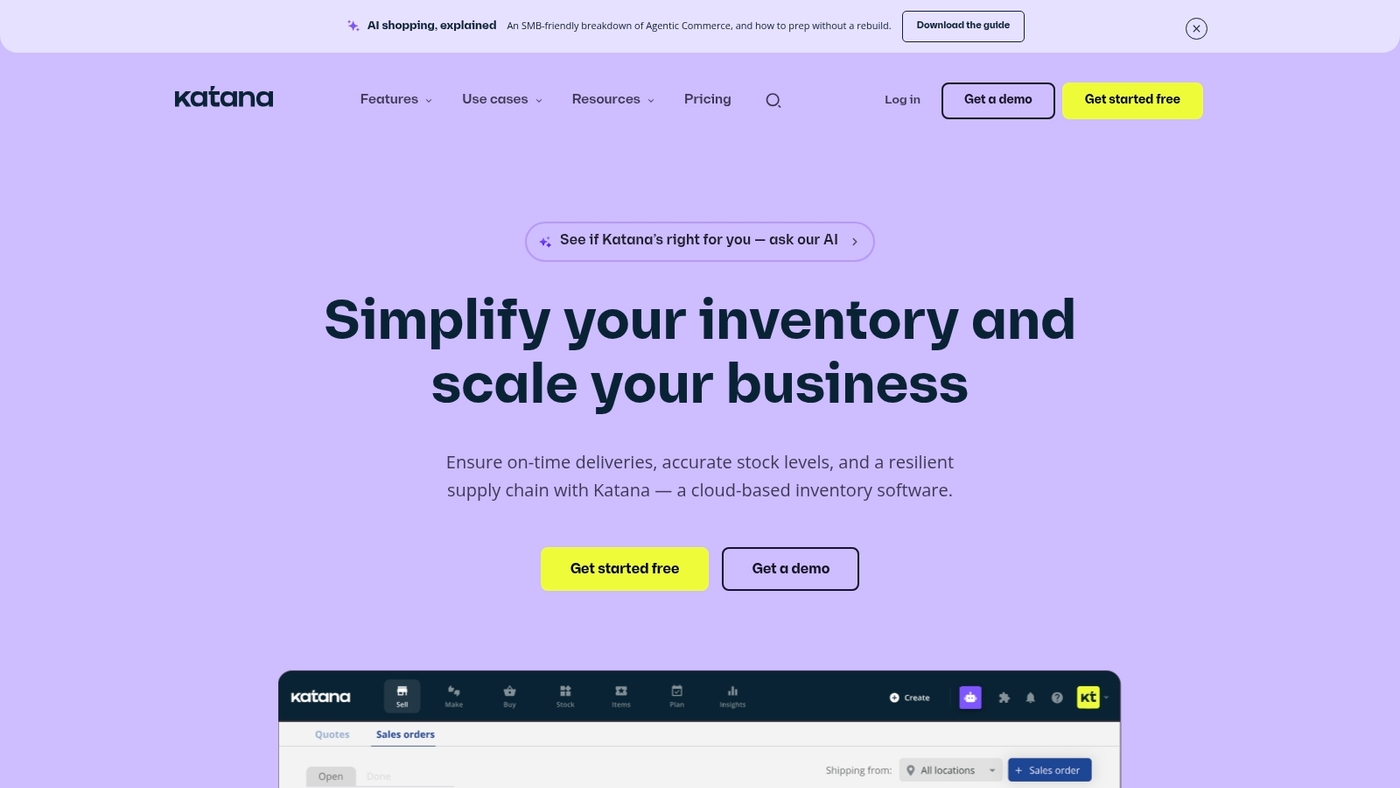 Screenshot of katanamrp.com