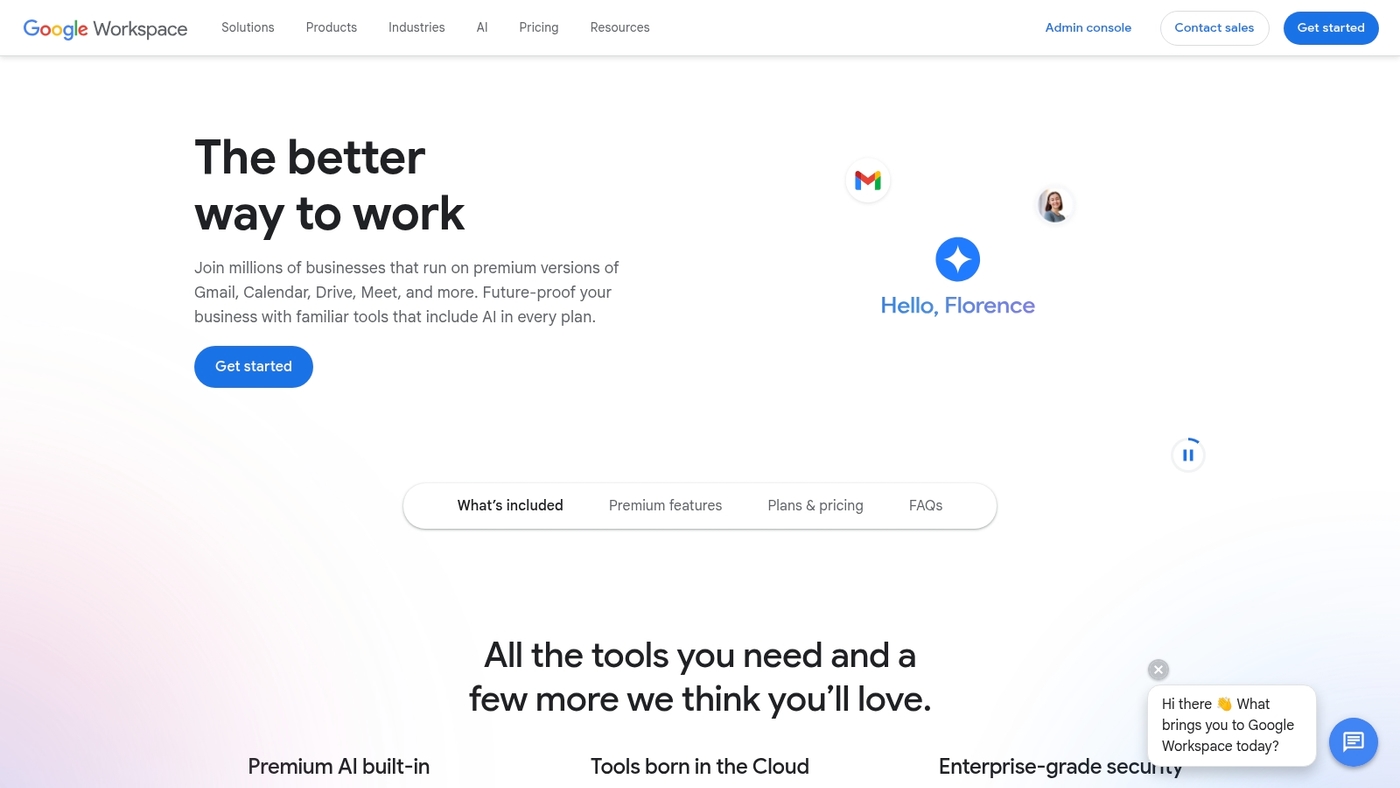 Screenshot of workspace.google.com