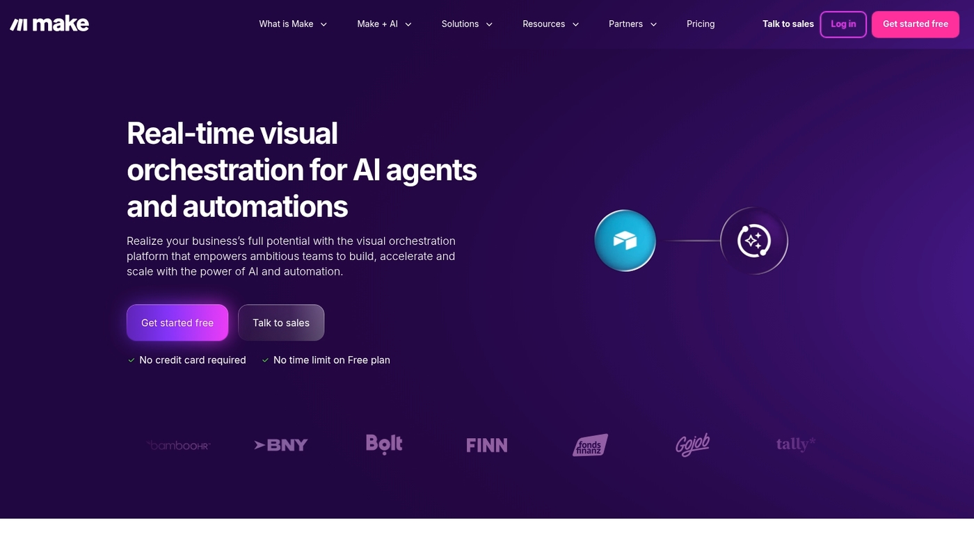 Screenshot of www.make.com
