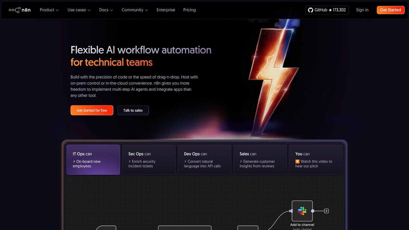 Screenshot of n8n.io