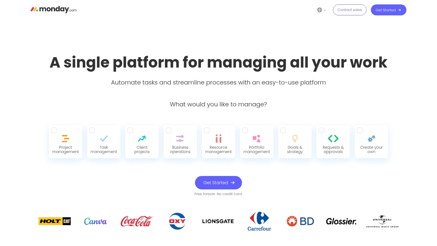 Screenshot of try.monday.com