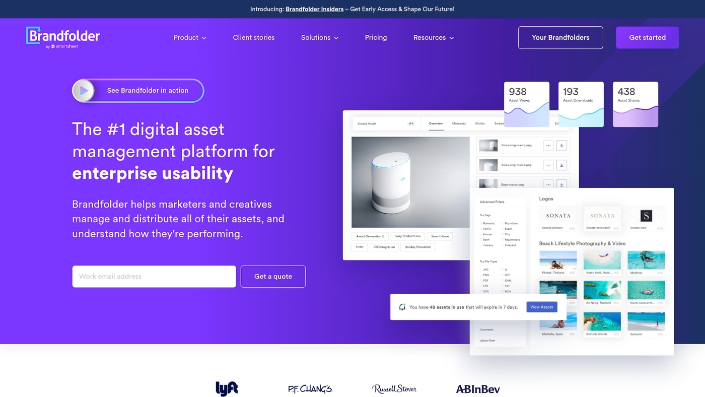 Screenshot of brandfolder.com